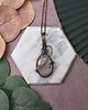 wisiory Miedziany wisiorek wire wrapping z różowym kwarcem #240 1