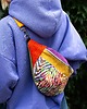 saszetka nerka Kolorowa nerka damska duża saszetka handmade ZEBRA VIBE 2