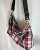 torby na ramię Lniana torebka w kratę 2