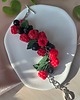 bransoletki - inne Bransoletka maliny, czarna porzeczka, handmade 3