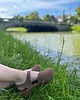 sandały i klapki damskie Sandały drewniaki ze skóry i drewna 3