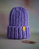 czapki damskie Fioletowa wełniana czapka PERUVIAN WOOLY 3