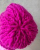 czapki damskie Neonowa różowa czapka wełniana 5