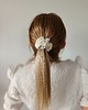 gumki do włosów Satynowa gumka satynowa scrunchie owijka frotka biały MINI 3