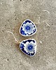 kolczyki ceramiczne Kolczyki ceramiczne w kobaltowe kwiaty 2