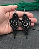 kolczyki soutache Kolczyki sutasz czarne wieczorowe długie eleganckie z kryształkiem Margo 1