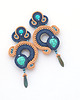 kolczyki soutache Turkusowa jesień 1