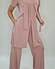 kombinezony damskie Elegancki set szerokie spodnie ,tunika ,róza 3D  roz 36-56 1