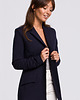 marynarki damskie Żakiet z paskiem-granatowy(B-159) 2