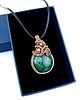 wisiory Wisiorek z zielonym agatem  wire wrapping 2
