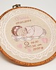 obrazy i plakaty do pokoju dziecięcego Haftowana personalizowana metryczka, pamiątka narodzin w oprawie 20 cm 6