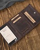 portfele damskie Skórzany portfel damski mały vintage brązowy z ochroną RFID T-33-HBR 6
