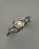 pierścionki - różne Pierścionek regulowany perła wire wrapping 1