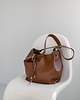 torby na ramię SOFTIE BAG - skórzana torebka szoperka - brąz orzechowy 4