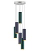 lampy wiszące 6-płomienna lampa wisząca do salonu regulowana MONACO GOLD mix kolorów 7