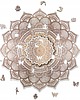 puzzle dla dzieci PUZZLE DREWNIANE LUKSUSOWA MANDALA BIAŁA 418 1