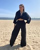 spodnie materiałowe damskie Spodnie PREMIUM PALAZZO FEELINGS BLACK BOSSY 1