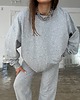 bluza bez kaptura damska Bawełniana bluza Flow light grey 2