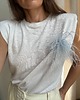 bluza bez kaptura damska Top Noble ecru len 6
