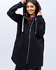 bluza z kapturem damska Bluza  damska   rozpinana   na zamek ,, EVERY DAY" CZARNA+WZÓR 2