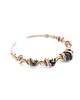 bransoletki wire wrapping Ozdobna bransoleta mankietowa z turmalinem 8