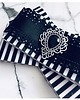 broszki Brosza Black & White  w paski NEW 4