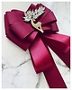 broszki Brosza  / Krawat w kolorze burgund  z Reniferem Exclusive 3