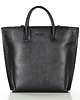 torebki do ręki Ekskluzywna torba shopper do pracy skórzana premium - czarna 3