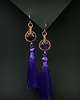 kolczyki wire wrapping Długie kolczyki z ametystem i chwostem 4