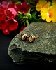kolczyki wire wrapping Kolczyki sztyfty z cytrynem 1