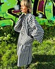 komplety damskie Komplet w kratę. Kimono + kuloty 6