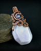 wisiory Wisiorek wire wrapping z fioletowym agatem 3