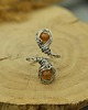 pierścionki - różne Pierścionek regulowany miodowy granat wire wrapping 2