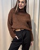 swetry damskie  Sweter golf boucle Cioccolato al latte 1