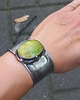 bransoletki wire wrapping Zielony staw - bransoletka regulowana 1