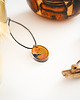 wisiory Owalny, kolorowy, artystyczny, dwustronny wisiorek abstrakcyjny handmade 5
