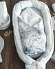 śpiwory i rożki niemowlęce Bawełniany rożek niemowlęcy dwustronny - niebieskie begonie 4