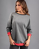 bluza bez kaptura damska Szara bluza dresowa 1