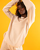 bluza bez kaptura damska Bluza basic cream F1406 1