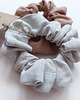 gumki do włosów 100% len, 2 scrunchie 3
