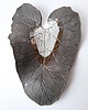 patery i talerze Patera dekoracyjna BIG LEAF- szaro-złota 1