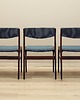 krzesła Komplet trzech krzeseł palisandrowych, duński design, lata 70, Dania 8
