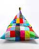 pufy do siedzenia Pufa kolorowa patchwork Ovni Long, leżanka wypełniona granulatem 5