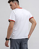 t-shirty męskie T-shirt męski  biały   ze ściągaczem szałwia/czerwonym 3