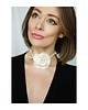 chokery Jedwabny kremowy  choker 5