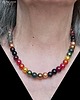 chokery LUNULA - róg obfitości w naszyjniku z pereł w bajecznych kolorach  handmade 8