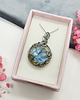 wisiory Naszyjnik Labradoryt Niebieski stal chirurgiczna wisiorek handmade wirewrapping 1
