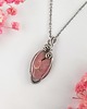 wisiory Naszyjnik Rodonit stal chirurgiczna wisiorek handmade wirewrapping 2