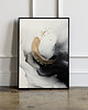 plakaty Plakat White and Gold - abstrakcja 1