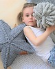 poduszki plecione Okrągła poduszka bawełniana gwiazda handmade 2